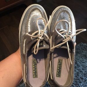 Silver Size 6 Sperrys